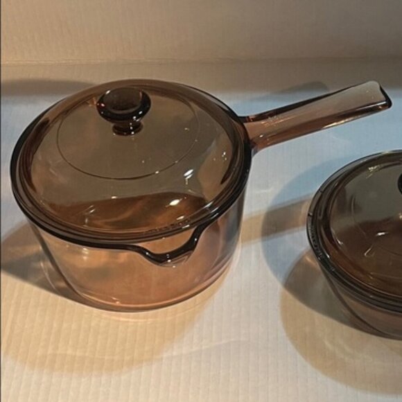 Corning Ware Pyrex Visions .5 Liter Saucepan & Lid 1 Liter Saucepan & Lid - Picture 2 of 9